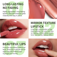 Huile à lèvres effet miroir longue tenue, hydratante et illuminatrice, fixation de la couleur, pour usage quotidien (Marque Distributeur)