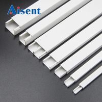 Goulotte de câblage PVC de style européen avec adhésif, protection de câbles, conduit de câblage pour gestion des câbles au mur, au sol, au bureau et à domicile