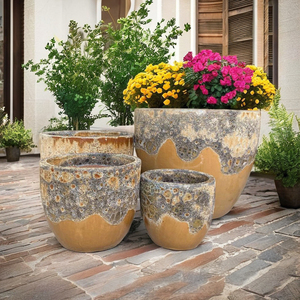 Macetas de Cerámica Esmaltada Vintage de Alta Calidad al por Mayor, Juego de Macetas con Orificios de Drenaje para Uso en Interiores/Exteriores, Hogar y Jardín, DAIPHONGLAN - Product Image 6