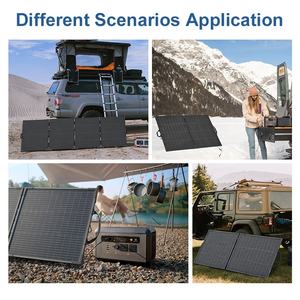 28%高効率ポータブルソーラーパワーシステム折りたたみ式ソーラーパネル200w Pvフレキシブルパネルキャンプ用 - Product Image 2