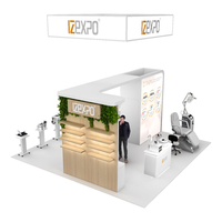 Stand d'exposition personnalisé pour l'Expo High Tech, style futuriste, stand de 30x30 pieds avec service de conception, stand d'exposition modulaire pour les foires