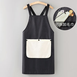 Tablier de serveur personnalisé avec logo, pour cuisine, usage domestique, vêtements de travail pour femmes, restauration, logo personnalisé imprimé, imperméable et résistant à l'huile. - Product Image 6