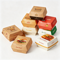 Boîtes à Hamburger en Carton Ondulé Jetables pour Plats à Emporter, Emballage de Snacks Personnalisable avec Logo – Vente en Gros Usine