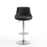 Chaise de bar pivotante TUQ en cuir PU au design moderne, base chromée, réglable en hauteur, pour usage commercial et extérieur – Vente en gros usine à prix abordable