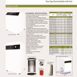 Calentador de Agua DAXOM de 10kW y 80 Litros, Tipo Caldera de Piso, con Pantalla Táctil y Control por Aplicación, 240V/400V, con Bomba - Product Image 3
