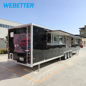 Fourgonnette de restauration WEBETTER en acier inoxydable, four à pizza mobile, <span class=keywords><strong>barbecue</strong></span>, remorque alimentaire vintage avec équipement de cuisine complet, norme européenne. - Product Image 4