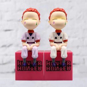 Figura de HUNTERS de Anime de 12CM, 2 estilos, <span class=keywords><strong>muñeco</strong></span> bonito, figura de acción de Hisoka, figura de tapón, modelo sentado de Hisoka, juguetes de colección de PVC - Product Image 2
