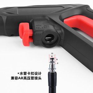 Pistolet de lavage haute pression Mingou, manuel, en plastique noir, pour le nettoyage des voitures - Product Image 3