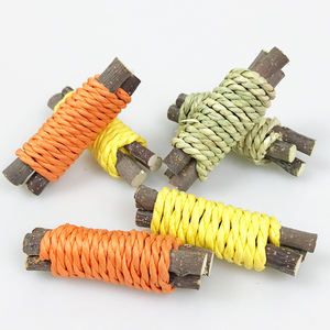 Coniglio masticare giocattolo organico naturale mela legno erba <span class=keywords><strong>Pet</strong></span> coniglietto coniglio giocattoli per cincillà cavie criceto utensili accessori - Product Image 3