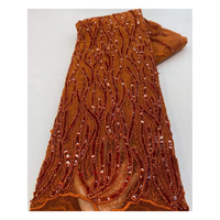 Le meilleur nouveau de haute qualité mode élégante français tulle net maille perles robe de mariée cactus paillettes dentelle tissu