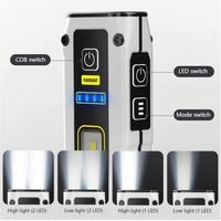 Senter LED Mini Magnet Gantungan Kunci Aluminium USB Isi Ulang 1000+ Lumens IP65 Taktis EDC Fitur Sinar Dapat Diatur Zoomable