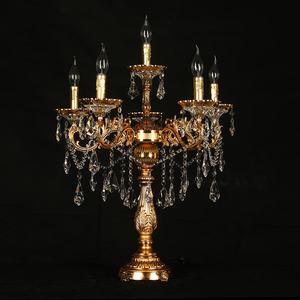 Lampe de table vintage moderne en cristal avec source de lumière LED pour salon, suite d'hôtel, chambre à coucher, bureau, luminaire classique - Product Image 1
