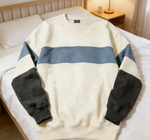 เสื้อสเวตเชิ้ตคอกลม สไตล์ฤดูใบไม้ร่วง/ฤดูหนาว เสื้อปูลโอเวอร์ปักลายแบบมีสีตัดกัน เสื้อแบรนด์อินเทรนด์/เสื้อตัวนอก - Product Image 2