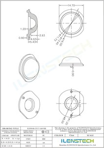 Lentille optique smd led 5630 5730 5050 smd rétro-éclairage tv lentille led pour barre lumineuse - Product Image 4