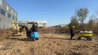 Mini-excavatrice électrique RHINOCEROS de 1,2 tonne, type chenille, pompe à moteur, faible consommation de carburant pour la construction de maisons, la plantation de vergers