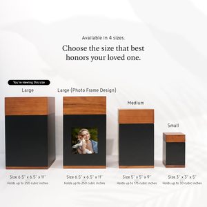 Timeless Walnut Wood Handcrafted Rectangular Cremation Urn for Adult Human&amp;<strong>Pet</strong> <strong>Ashes</strong> Memorial Keepsake <strong>Box</strong> - Product Image 6