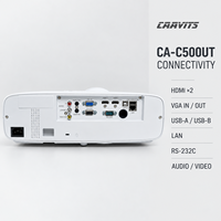 Projecteur laser CAAVITS UST 0.44 5000 Lumens WUXGA 3LCD, projecteur d'installation pour une expérience immersive, projecteurs pour parcs à thème