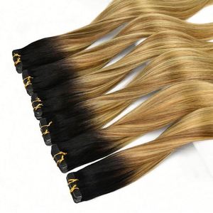 ผมต่อแบบเทปออมเบร แท้ 100% เกรด 9A แบบดับเบิ้ลดรอว์ ผลิตด้วยเครื่องจักร แบบดับเบิ้ลเวฟท์ ผมแท้จากรัสเซีย - Product Image 1