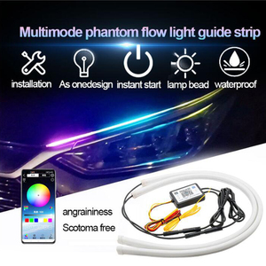 2pcs RGB Xe Dẫn dải đèn tuần tự DRL ban ngày chạy đèn với tín hiệu lần lượt với ứng dụng điều khiển linh hoạt trang trí dải - Product Image 2