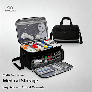 घर स्वास्थ्य नर्स बैग चिकित्सा बैग वियोज्य विभक्त चिकित्सा आपूर्ति के साथ खाली प्राथमिक चिकित्सा भंडारण बैग - Product Image 1