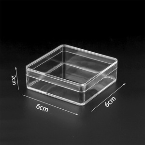 Rõ ràng Acrylic Hộp với nắp nhỏ nhựa vuông Cube container Mini rõ ràng hiển thị Hộp quà tặng hộp lưu trữ cho kẹo - Product Image 6
