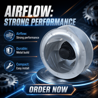 Everflow XH355FLW5A AC-Serie FLW Rückwärtsgekrümmter Radialventilator Aluminiumlegierung Flügel 380V 1380U/min 150W IP44 Kugellager OEM ISO