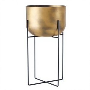 Macetero Antiguo con Soporte, Exhibición de Piso, Soporte Moderno para Plantas, Decoración para el Hogar, Resistente al Óxido, Maceteros Decorativos para Interiores - Product Image 1