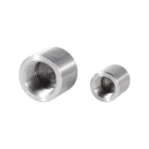 ASME B 16.11 stainless steel 304 316 carbon steel A105 threaded socked weld forged pipe fittings head cap