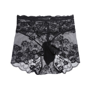 Men's Transparent Lace Underwear With Penis Sleeve Breathable U-Shaped Pouch For Adults - Product Image 5