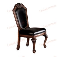 Ensemble de table à manger classique américaine pour 6 personnes, structure en bois, table à manger rectangulaire avec 6 chaises