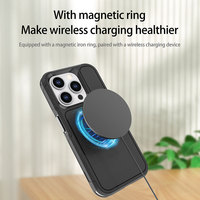 Étui de téléphone professionnel pour 15/14/13/12/Xr/Xs Max/Pro/Plus, magnétique, antichoc, TPU+PC, luxueux, respectueux de la peau, Sjk519 pour