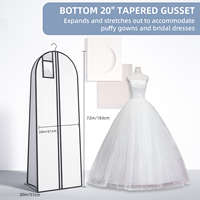 Housse de robe de mariée extra longue personnalisée 2026 en tissu non tissé pour robes longues, idéale pour le voyage et le rangement