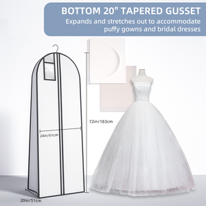 Áo phủ váy cưới in theo yêu cầu năm 2025, chất liệu vải không dệt, dài đặc biệt, dùng để bảo vệ váy dài khi may, khi đi du lịch - Product Image 5