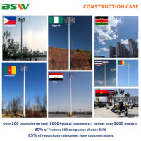 Lámpara Solar LED de Doble Brazo para Poste de Tráfico, Iluminación de 6 Metros para Exteriores