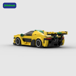 Kreative Baustein Spielzeug montiert Abs Mini Modell Spielzeug autos Yellow Moc Bricks Sportcar für Erwachsene Auto Baustein Sets - Product Image 2