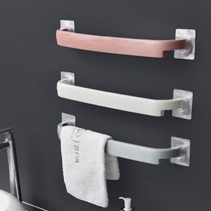 Multifunctional Wall-Mounted <b>Storage</b> No Drilling Bar Single Slippers <b>Towel</b> Rack for Bathroom - Product Image 3