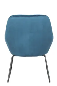 Silla con patas de metal para mesa de comedor, sillón moderno de lujo de tela de terciopelo tapizado, para ocio y Hotel