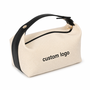 Eco-Friendly Reusable Cosmetics <b>Bag</b> Cotton Zipper Medium Capacity Logo Custom Printing Canvas Makeup <b>Bag</b> - Product Image 2