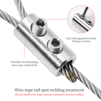 Système de suspension en acier inoxydable, clips de câble réglables pour éclairage, pinces à fil les plus populaires, luminaire à câble, vente en gros