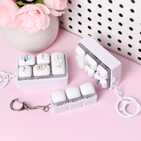 Porte-clés LED en acrylique personnalisé, clavier mécanique, jouet anti-stress mignon en forme de clavier, cadeau pour gamer, en gros