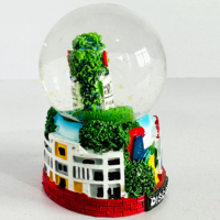 Promotion d'usine 3 D résine verre boule à neige Souvenir personnalisé artisanat Statue voiture décor à la maison cadeaux pour enfants