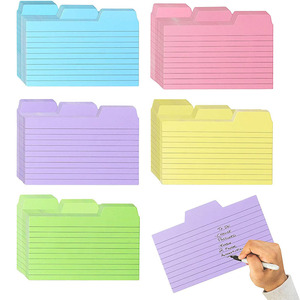 Đầy màu sắc <span class=keywords><strong>3x5</strong></span> inch chỉ số thẻ chia màu lưu ý thẻ và công thức hướng dẫn Thẻ chỉ số thẻ với các tab trống - Product Image 2