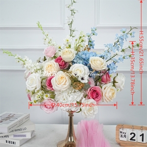 Bola de Flores Azul Personalizada al por Mayor, Decoración de Alta Simulación para Escenarios de Boda y Recepciones - Product Image 2