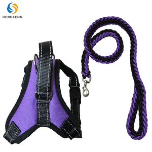 Gilet da passeggio imbottito regolabile per animali domestici Set di guinzaglio per imbracatura per cani da compagnia riflettente morbido in tela di Tweed regolabile - Product Image 2