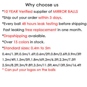 0,4 м 0,5 м 0,9 м 16 "20" 36 "наивысшего качества зеркальный шар красный ПВХ надувной зеркальный шар Сфера Красная Вечеринка диско декоративные шары для помещений - Product Image 4