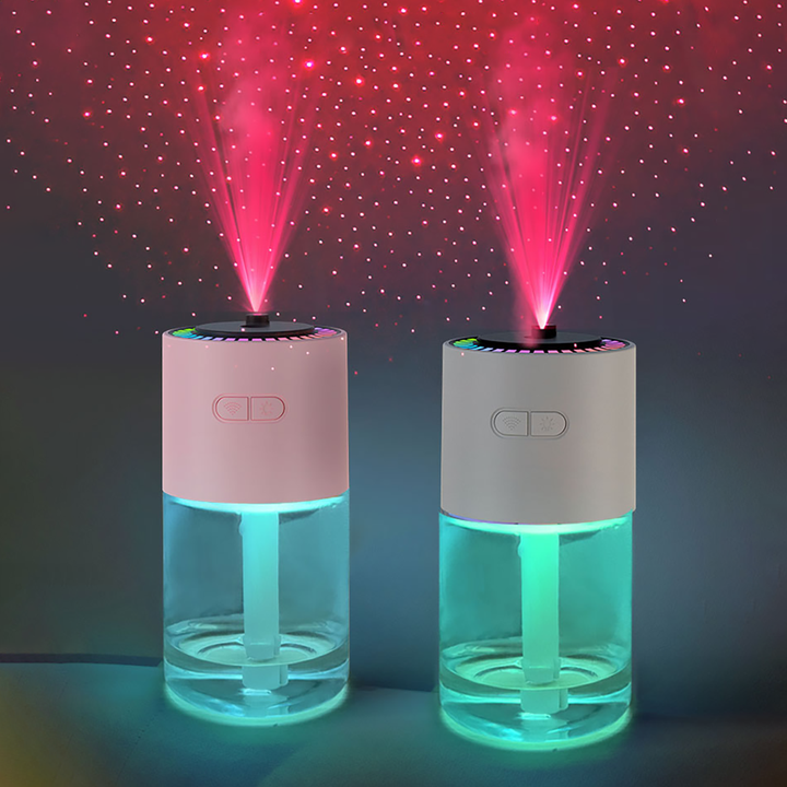 Nouveau Humidificateur USB Portable 280ML Pour Voiture Et Maison, Avec Lampe Ciel Étoilé
