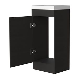 Black Rectangle Bathroom Vanity With Ceramic Basin <b>Floor</b> <b>Standing</b> Modern Design Painted - Product Image 6