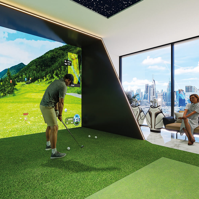 Custom Size Modular Design Compatible All Set Retractable Premium Golf Simulator For Home