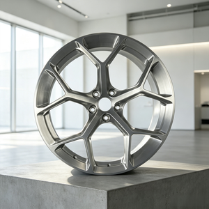 Nuovi Cerchi in Lega di Alluminio Forgiato da 18-22 Pollici per <span class=keywords><strong>Audi</strong></span>, <span class=keywords><strong>5</strong></span> Razze, PCD Personalizzato, Offset, Finitura Argento, Modificati, Vendita all'Ingrosso OEM - Product Image 2