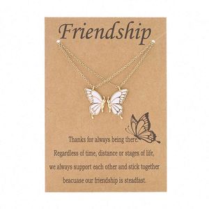 2023 Offre Spéciale argent pendentif collier fille bijoux breloque papillon collier chaîne meilleur ami amitié collier pour les femmes - Product Image 5